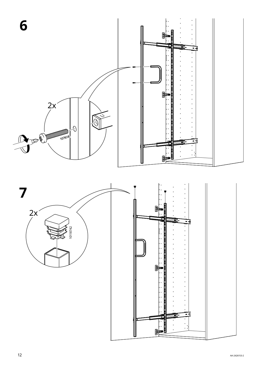 Assembly instructions for IKEA Utrusta pull out rack for cleaning supplies | Page 12 - IKEA SEKTION high cabinet/pull-out int fittings 095.734.95