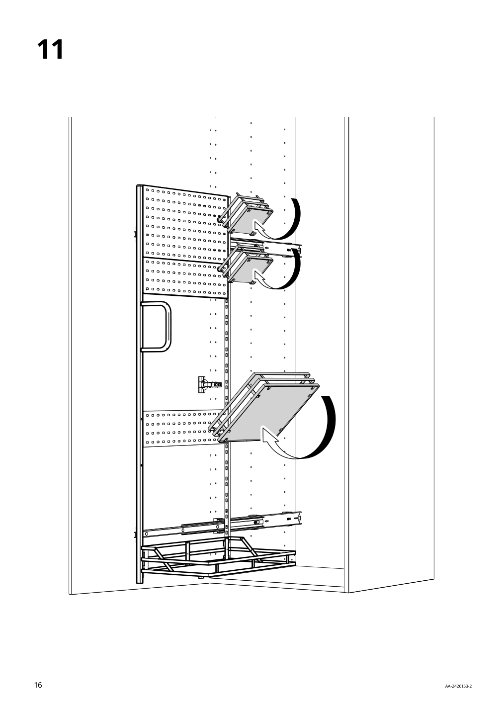 Assembly instructions for IKEA Utrusta pull out rack for cleaning supplies | Page 16 - IKEA SEKTION high cabinet/pull-out int fittings 095.734.95