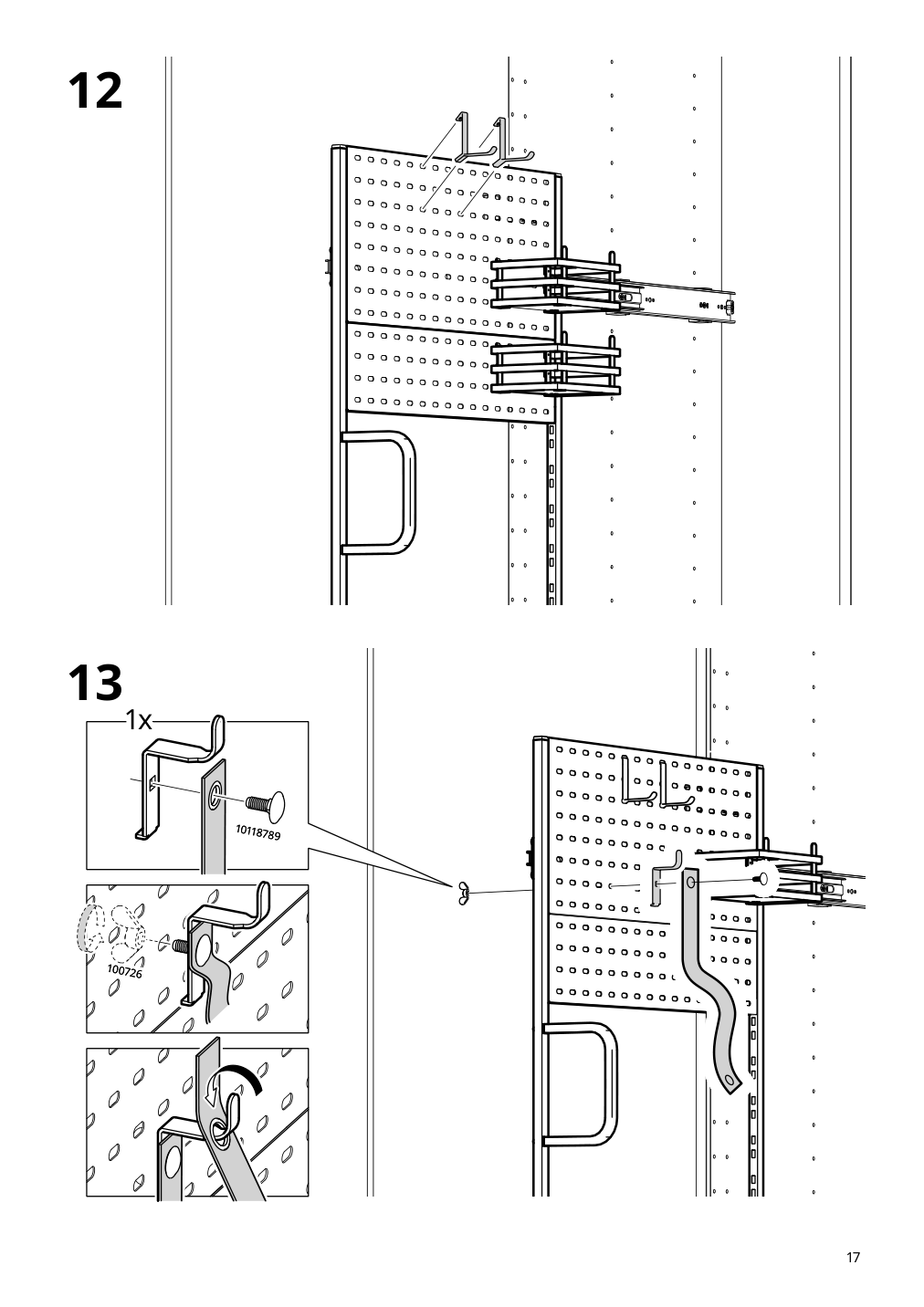 Assembly instructions for IKEA Utrusta pull out rack for cleaning supplies | Page 17 - IKEA SEKTION high cabinet/pull-out int fittings 095.734.95