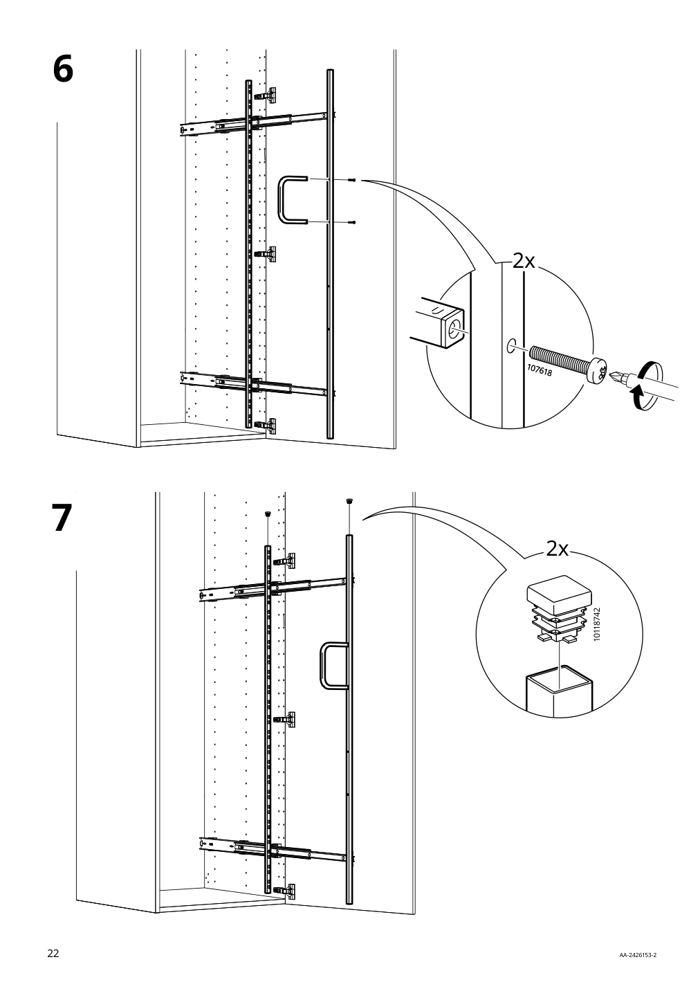 Assembly instructions for IKEA Utrusta pull out rack for cleaning supplies | Page 22 - IKEA SEKTION high cabinet/pull-out int fittings 095.734.95