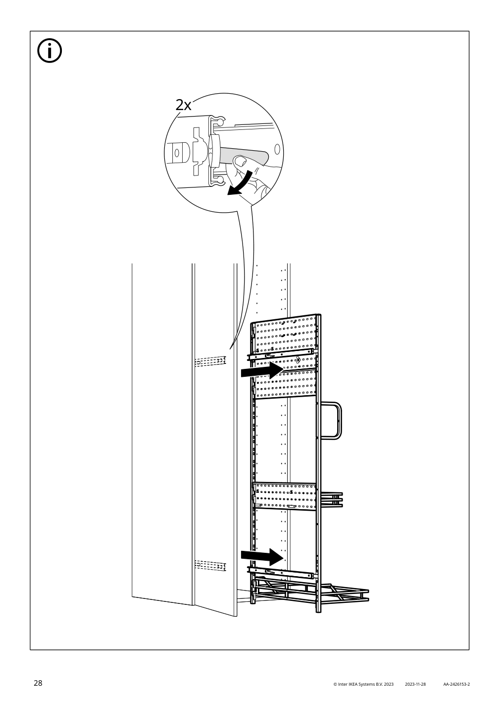 Assembly instructions for IKEA Utrusta pull out rack for cleaning supplies | Page 28 - IKEA SEKTION high cabinet/pull-out int fittings 095.734.95