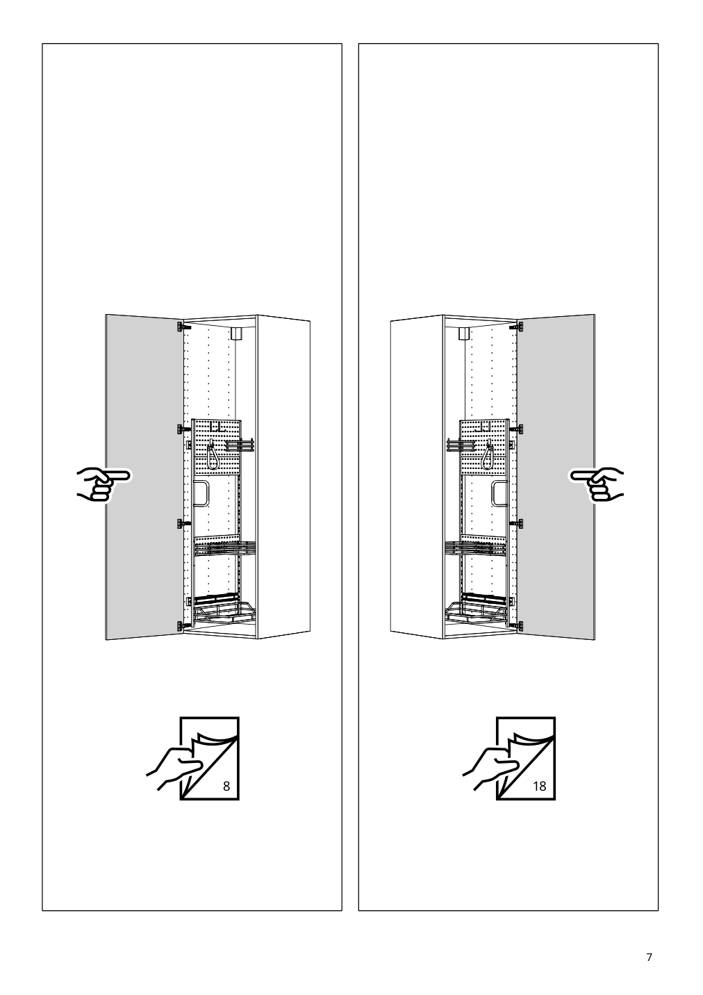 Assembly instructions for IKEA Utrusta pull out rack for cleaning supplies | Page 7 - IKEA SEKTION high cabinet/pull-out int fittings 095.734.95