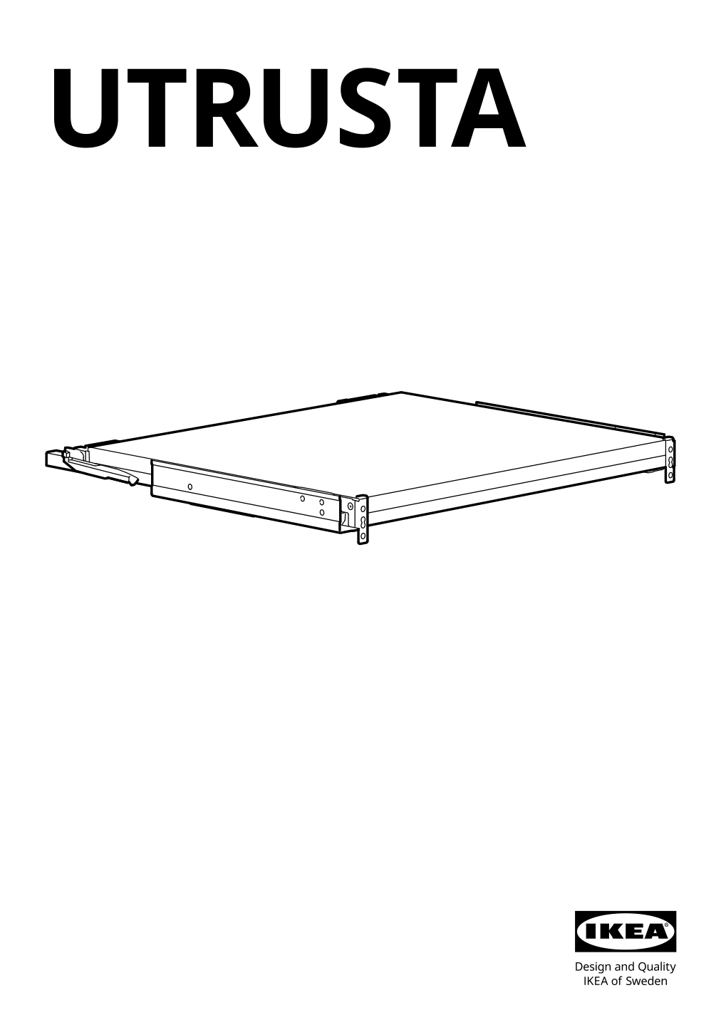 Assembly instructions for IKEA Utrusta pull out work surface | Page 1 - IKEA SEKTION / MAXIMERA bc w pull-out work surface/2drw 094.330.18