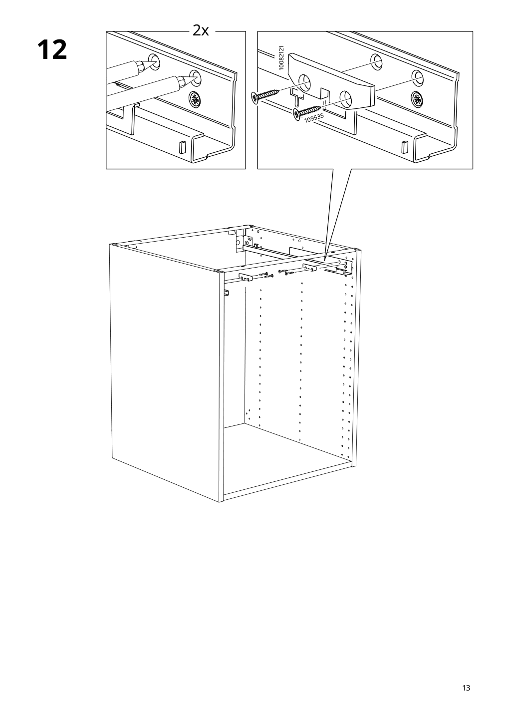 Assembly instructions for IKEA Utrusta pull out work surface | Page 13 - IKEA SEKTION / MAXIMERA bc w pull-out work surface/2drw 194.337.63