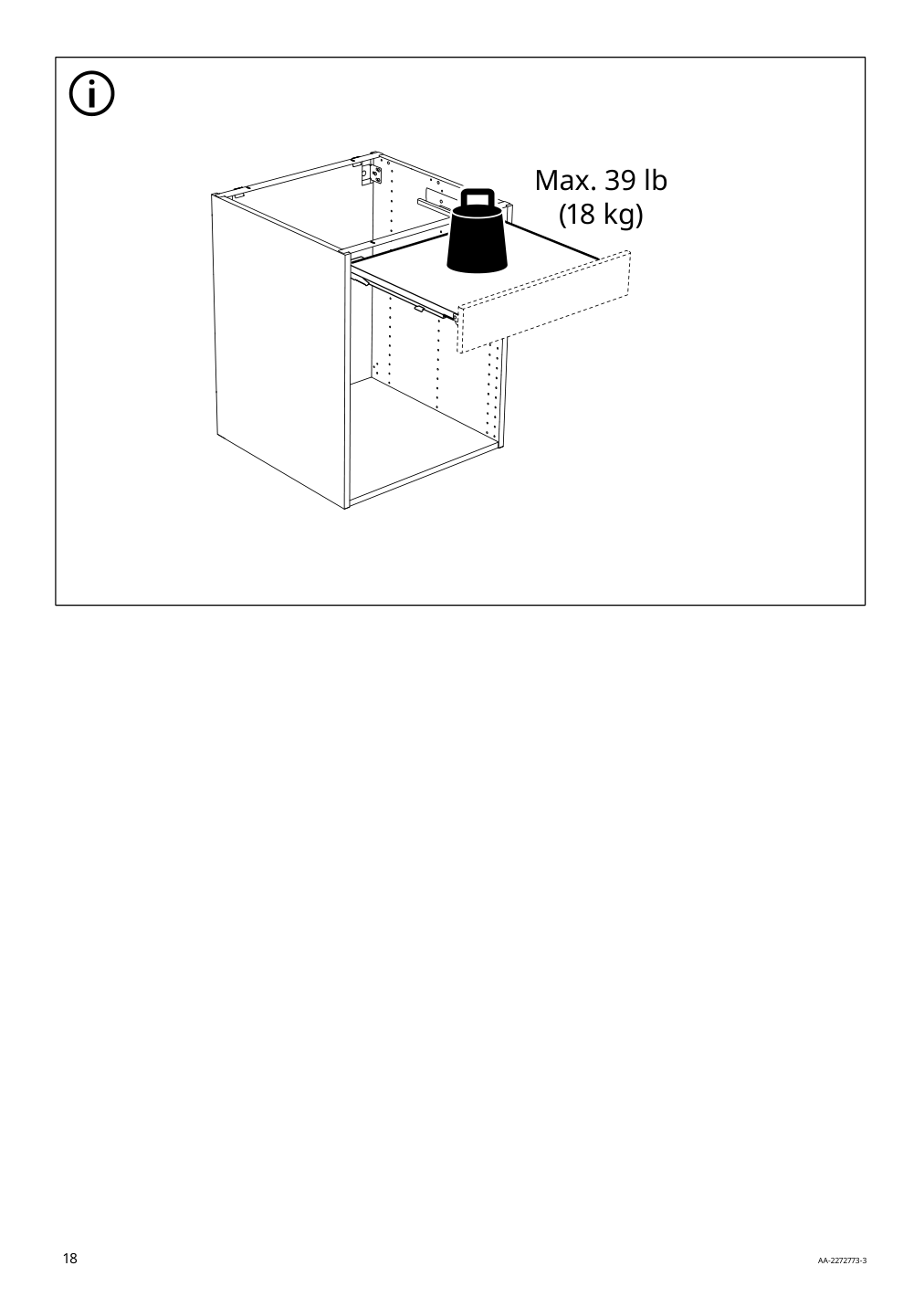 Assembly instructions for IKEA Utrusta pull out work surface | Page 18 - IKEA SEKTION / MAXIMERA bc w pull-out work surface/2drw 094.330.18