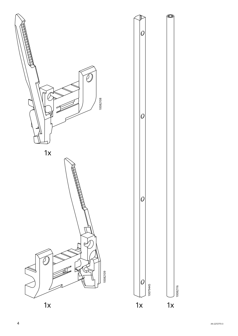 Assembly instructions for IKEA Utrusta pull out work surface | Page 4 - IKEA SEKTION / MAXIMERA bc w pull-out work surface/2drw 094.330.18