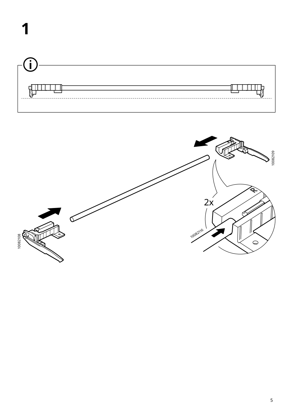 Assembly instructions for IKEA Utrusta pull out work surface | Page 5 - IKEA SEKTION / MAXIMERA bc w pull-out work surface/2drw 094.330.18