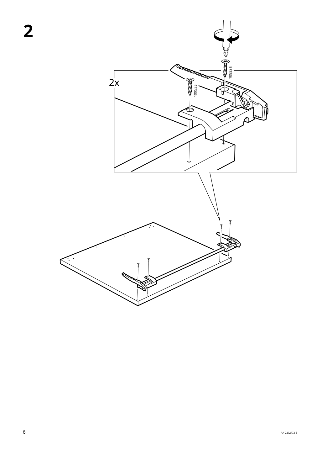 Assembly instructions for IKEA Utrusta pull out work surface | Page 6 - IKEA SEKTION / MAXIMERA bc w pull-out work surface/2drw 194.337.63