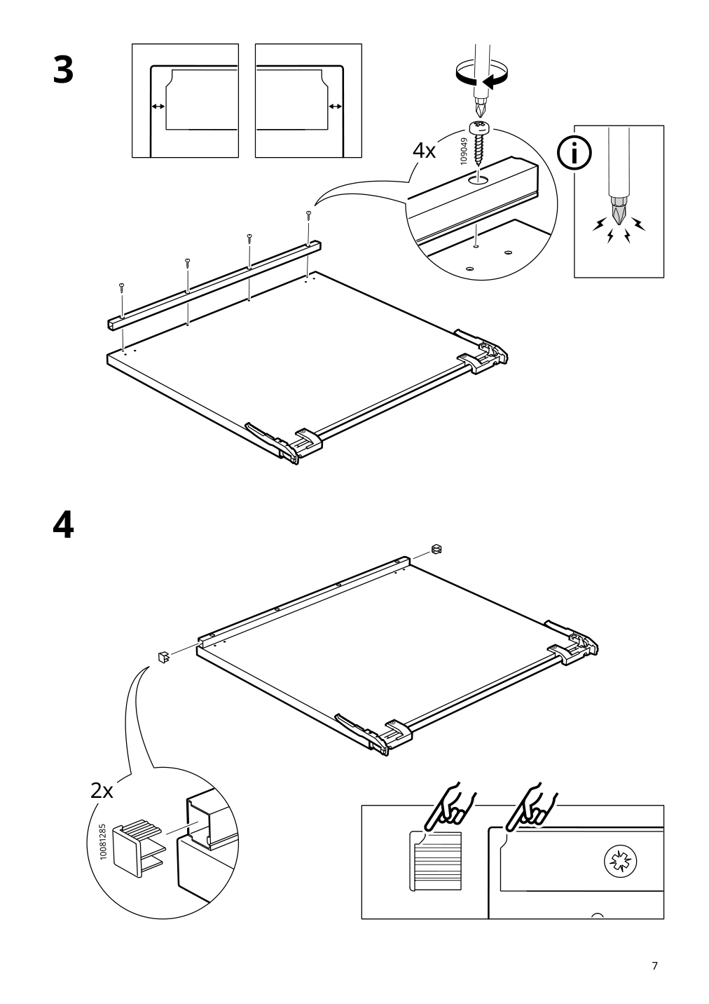 Assembly instructions for IKEA Utrusta pull out work surface | Page 7 - IKEA SEKTION / MAXIMERA bc w pull-out work surface/2drw 194.337.63