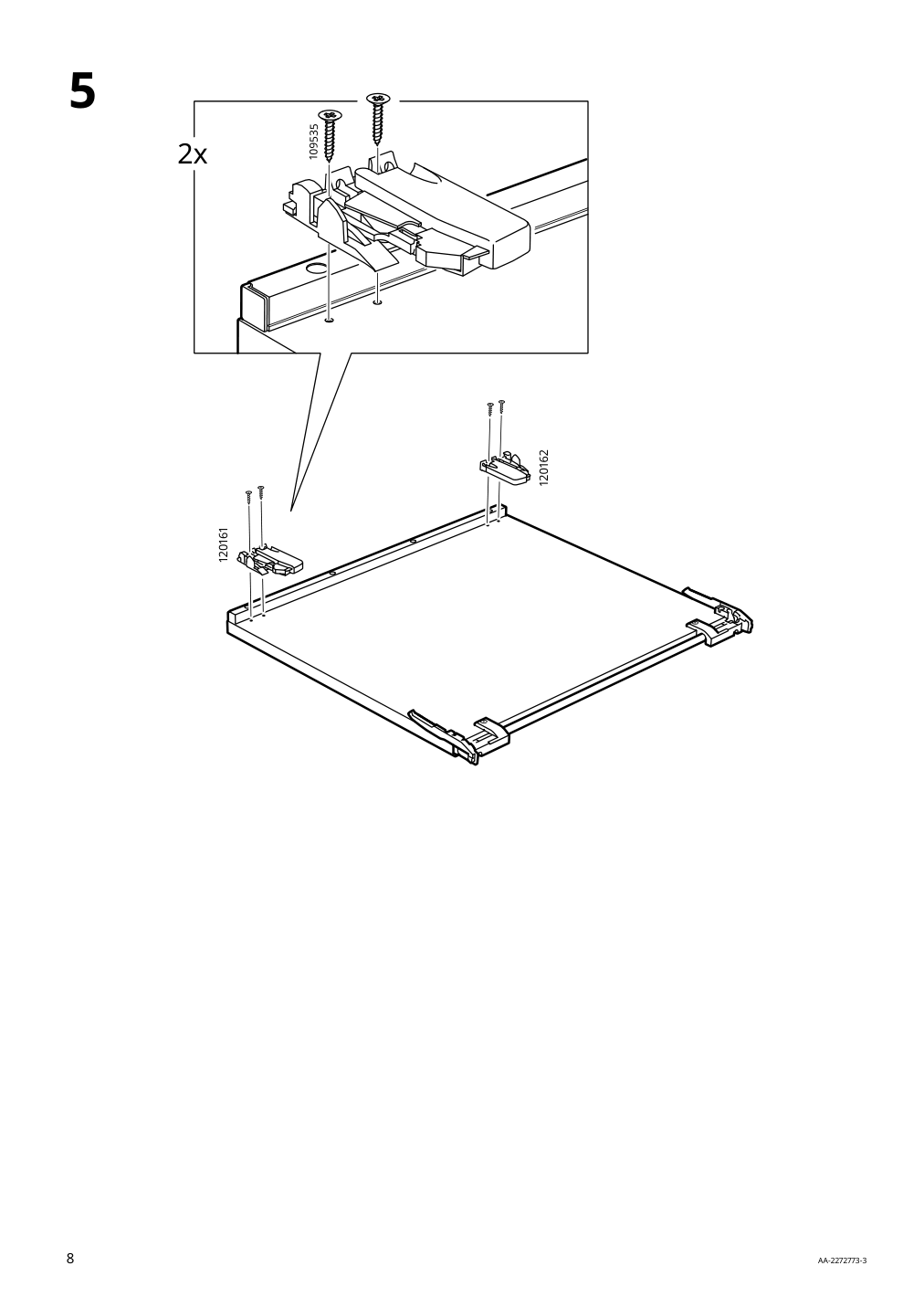 Assembly instructions for IKEA Utrusta pull out work surface | Page 8 - IKEA SEKTION / MAXIMERA bc w pull-out work surface/2drw 094.330.18