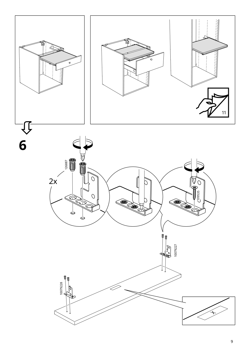 Assembly instructions for IKEA Utrusta pull out work surface | Page 9 - IKEA SEKTION / MAXIMERA bc w pull-out work surface/2drw 194.337.63