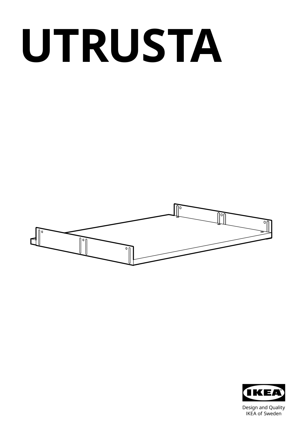 Assembly instructions for IKEA Utrusta reinforced ventilated shelf white | Page 1 - IKEA SEKTION / MAXIMERA high cab f oven w 3 drawers/2 doors 494.667.14