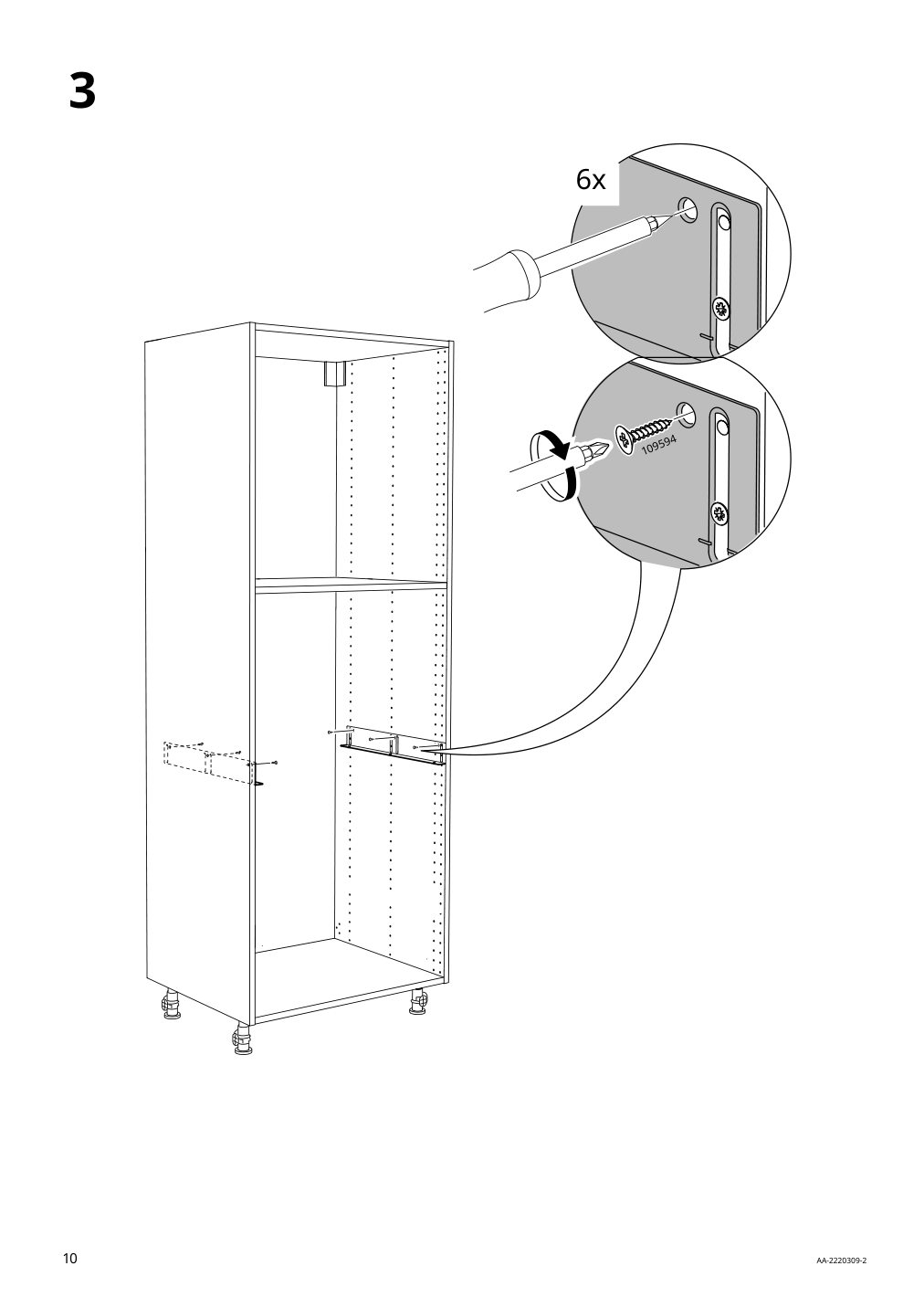 Assembly instructions for IKEA Utrusta reinforced ventilated shelf white | Page 10 - IKEA SEKTION / MAXIMERA hi cb f micro w 2 drawers/2 doors 794.647.75