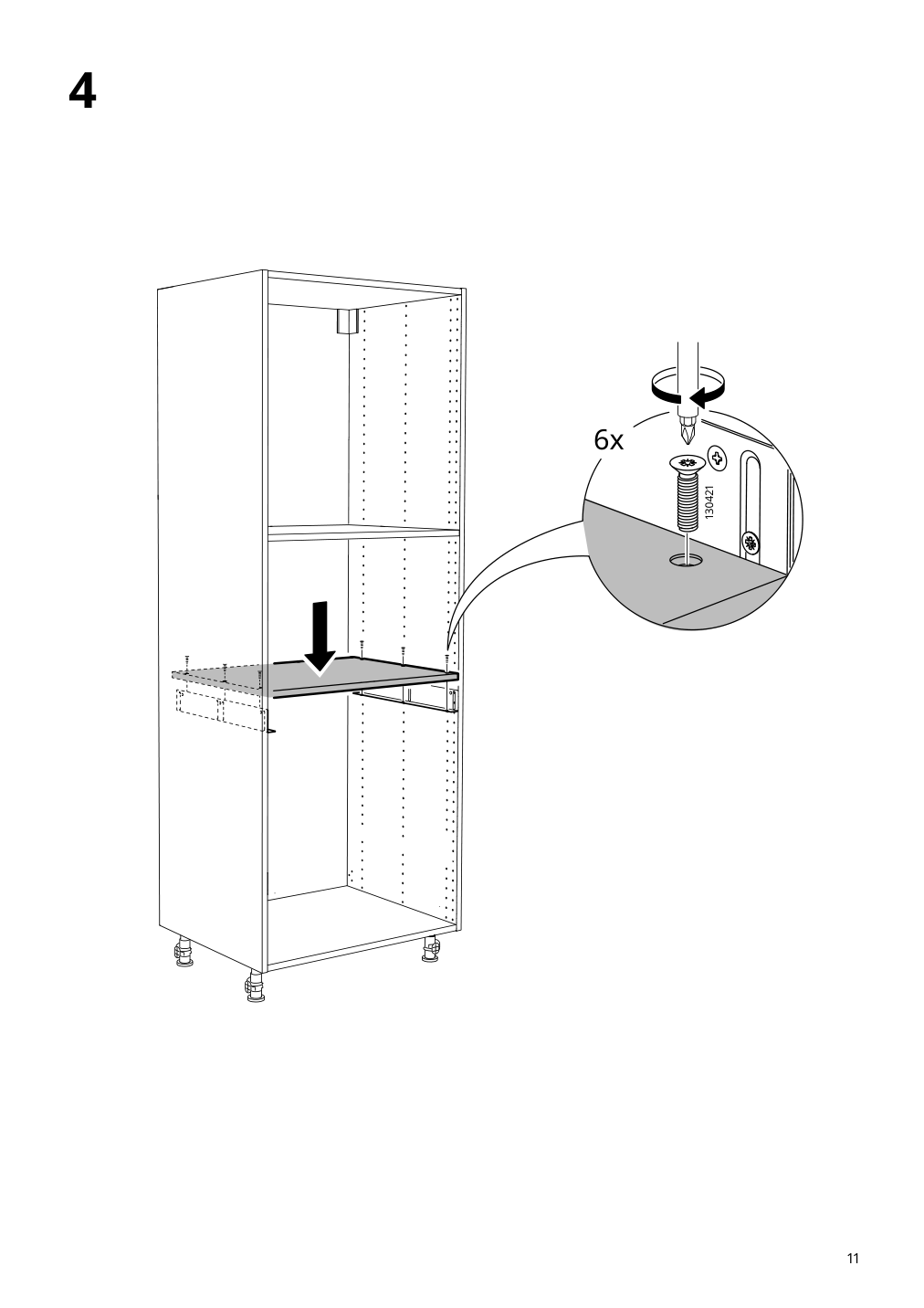 Assembly instructions for IKEA Utrusta reinforced ventilated shelf white | Page 11 - IKEA SEKTION hi cb f oven/micro w drawer/2 doors 295.062.83