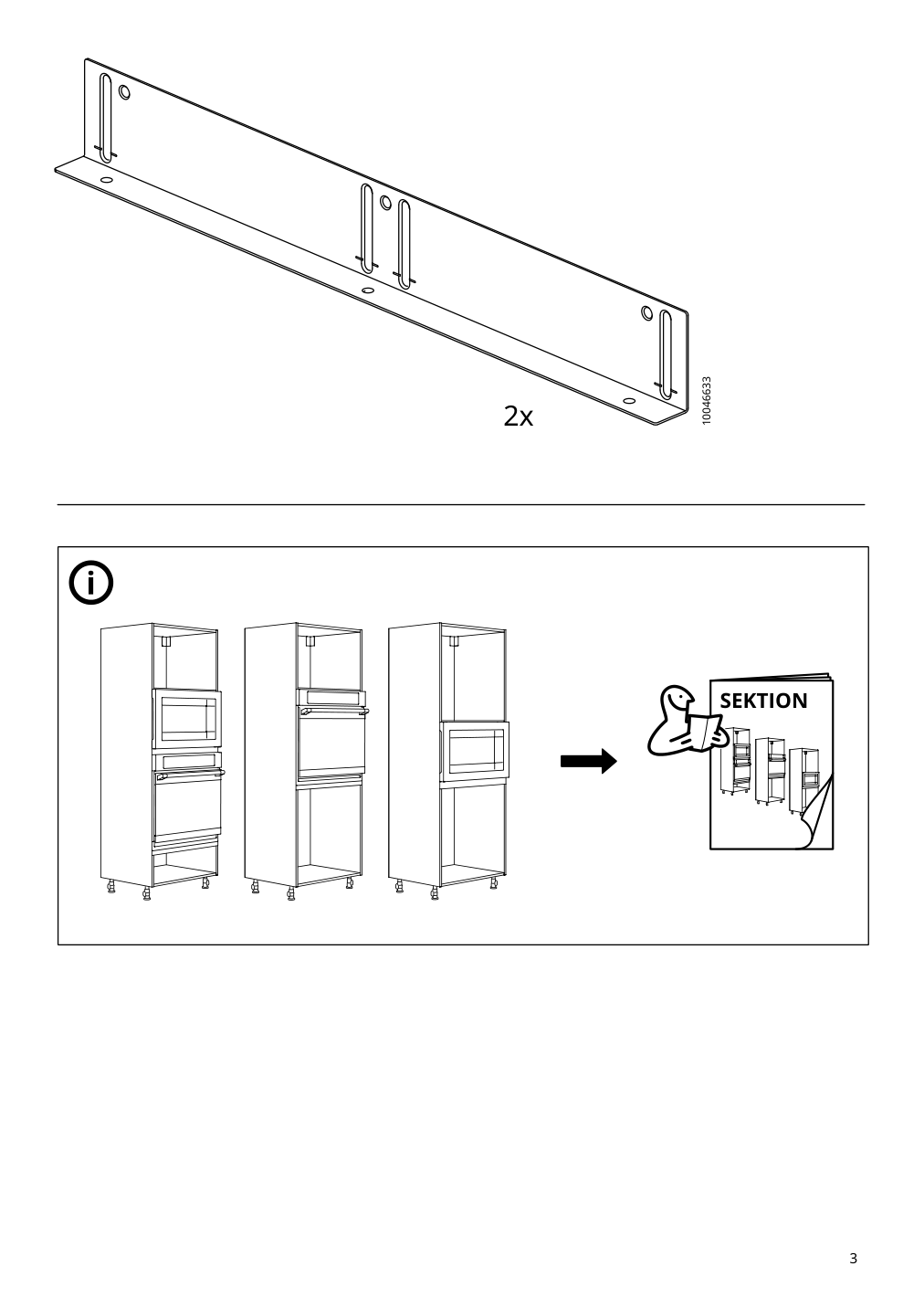 Assembly instructions for IKEA Utrusta reinforced ventilated shelf white | Page 3 - IKEA SEKTION high cabinet for micro w 4 doors 895.061.76