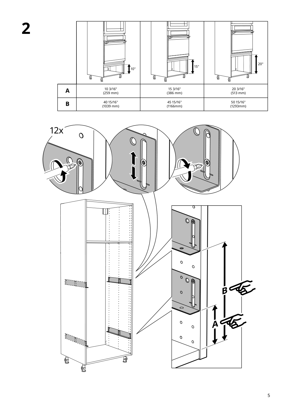 Assembly instructions for IKEA Utrusta reinforced ventilated shelf white | Page 5 - IKEA SEKTION / MAXIMERA hi cb f micro w 3 drawers/2 doors 094.669.85