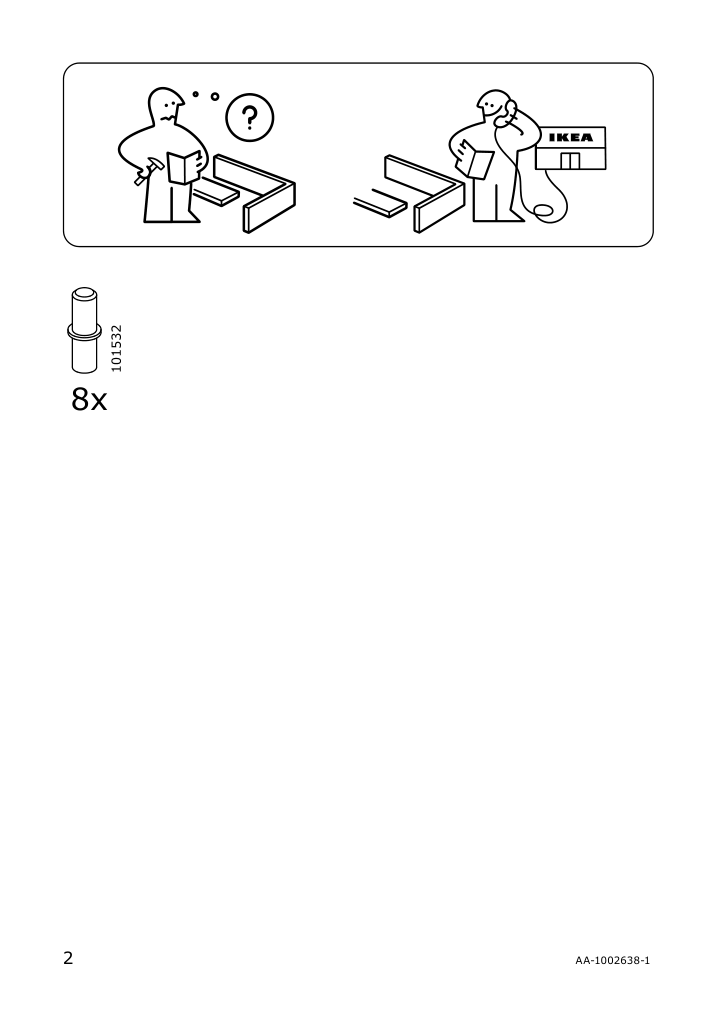 Assembly instructions for IKEA Utrusta shelf for corner base cabinet white | Page 2 - IKEA SEKTION corner base cabinet with shelf 894.528.47