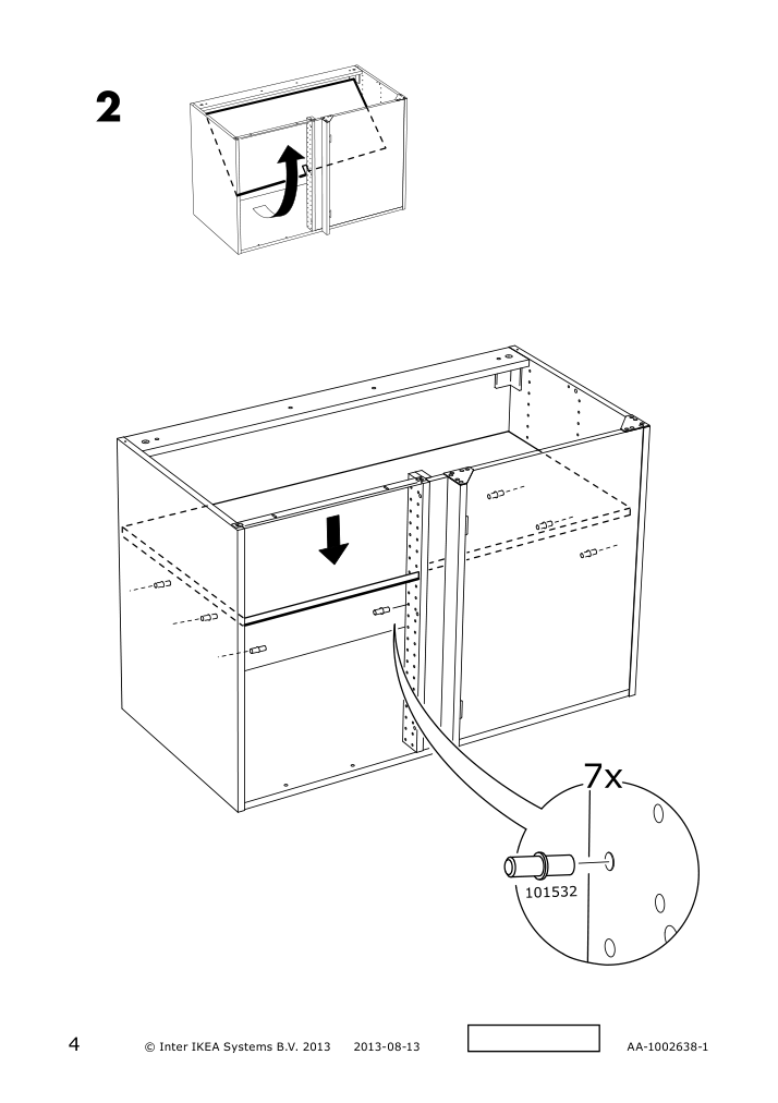 Assembly instructions for IKEA Utrusta shelf for corner base cabinet white | Page 4 - IKEA SEKTION corner base cabinet with shelf 494.573.71