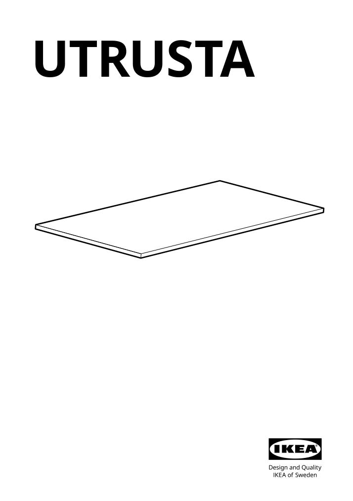 Assembly instructions for IKEA Utrusta shelf for corner base cabinet white | Page 1 - IKEA SEKTION corner base cab w drawer and shelf 995.835.03