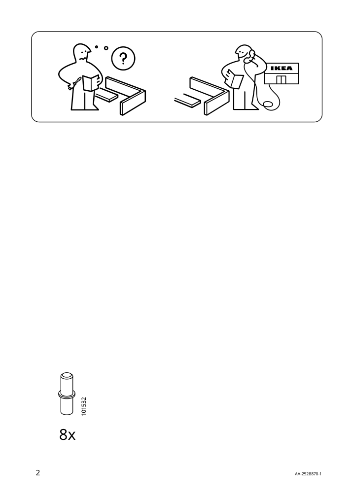 Assembly instructions for IKEA Utrusta shelf for corner base cabinet white | Page 2 - IKEA SEKTION corner base cab w drawer and shelf 995.835.03