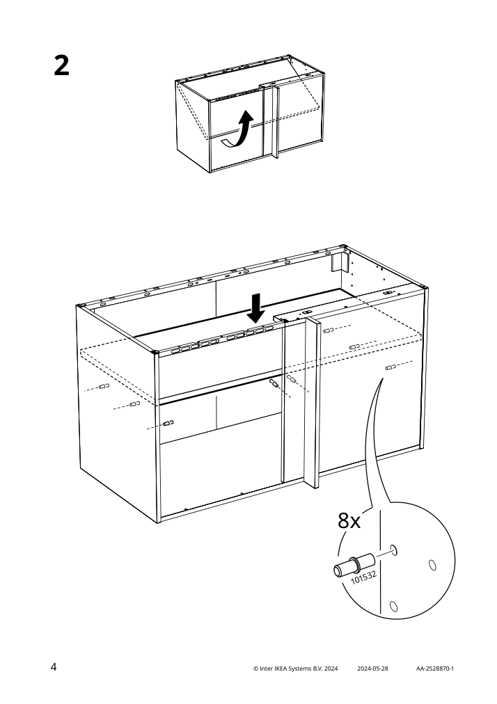 Assembly instructions for IKEA Utrusta shelf for corner base cabinet white | Page 4 - IKEA SEKTION corner base cab w drawer and shelf 995.835.03