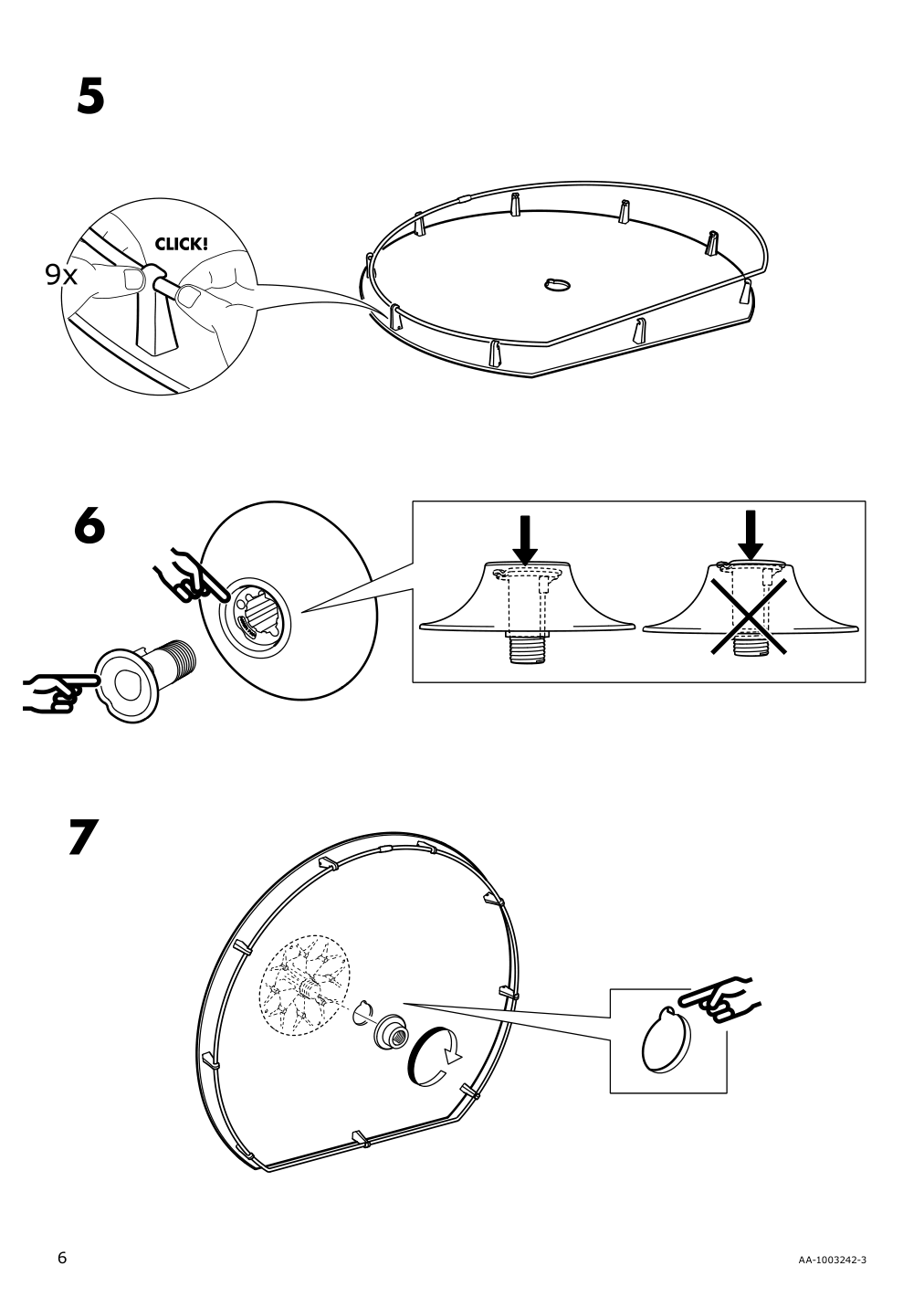 Assembly instructions for IKEA Utrusta wall corner cabinet carousel | Page 6 - IKEA SEKTION corner wall cabinet with carousel 094.145.81