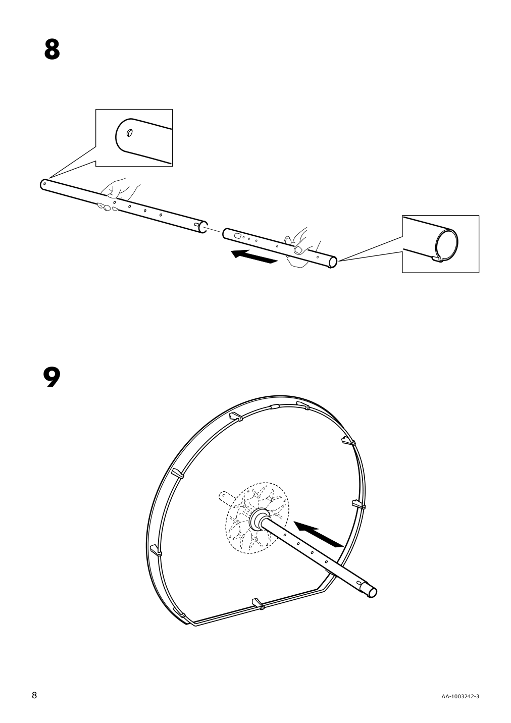 Assembly instructions for IKEA Utrusta wall corner cabinet carousel | Page 8 - IKEA SEKTION corner wall cabinet with carousel 194.010.50