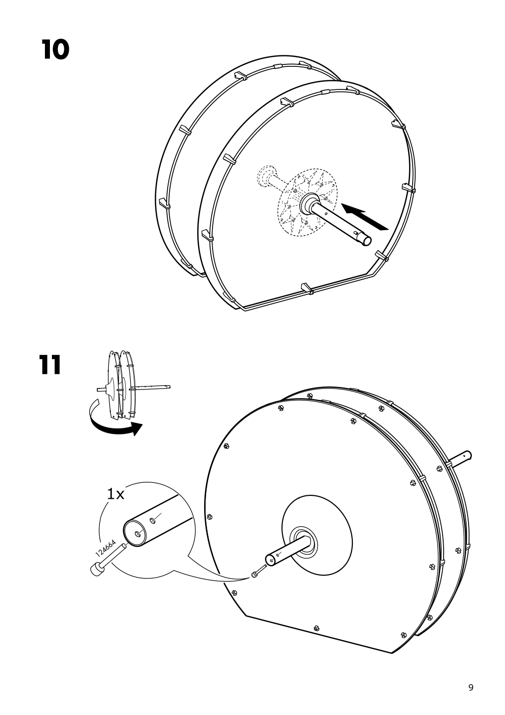 Assembly instructions for IKEA Utrusta wall corner cabinet carousel | Page 9 - IKEA SEKTION corner wall cabinet with carousel 894.145.82