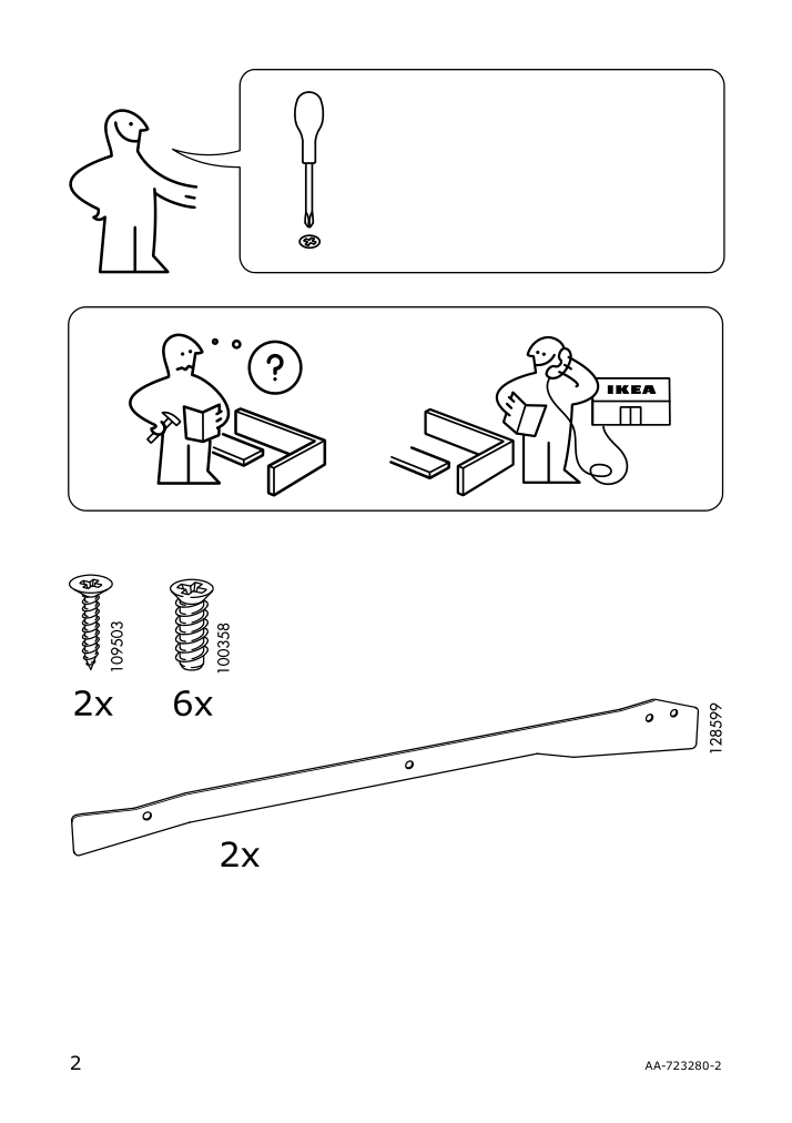 Assembly instructions for IKEA Utrusta wire basket | Page 2 - IKEA SEKTION base cabinet w wire basket/2 doors 894.630.06