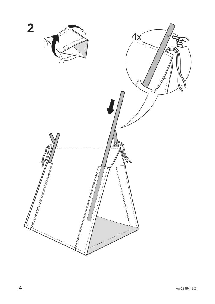 Assembly instructions for IKEA Utsadd cat house gray felt | Page 4 - IKEA UTSÅDD cat house 505.708.80