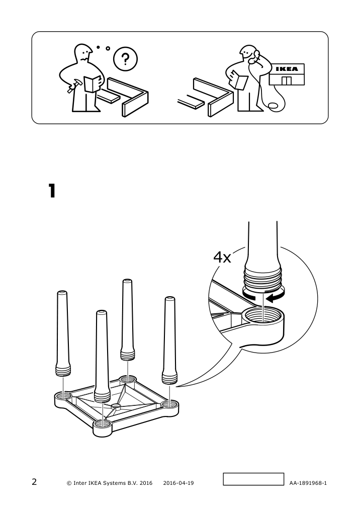 Assembly instructions for IKEA Utter childrens stool indoor outdoor white | Page 2 - IKEA UTTER children's stool 503.577.85