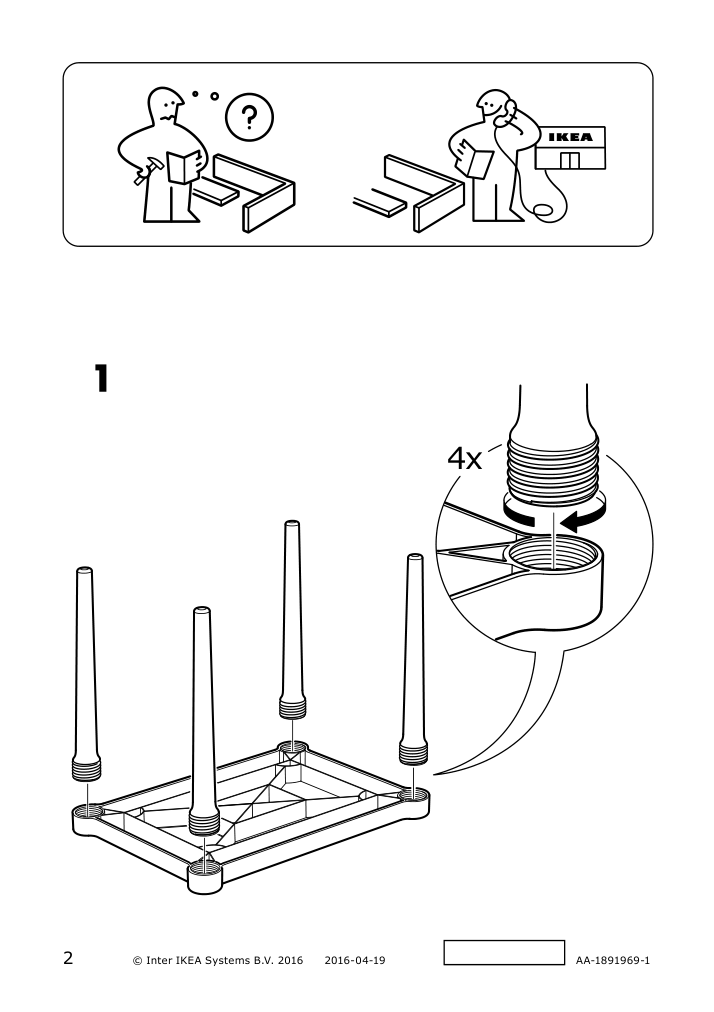 Assembly instructions for IKEA Utter childrens table indoor outdoor white | Page 2 - IKEA UTTER children's table 603.577.37