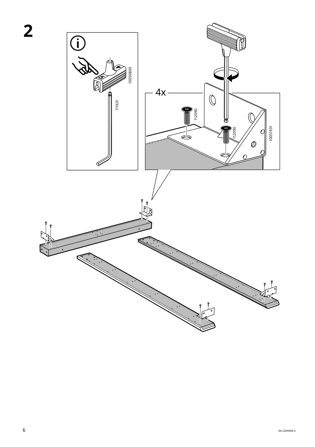 Assembly instructions for IKEA Vadheim upholstered bed frame gunnared light green | Page 6 - IKEA VADHEIM upholstered bed frame 104.656.59