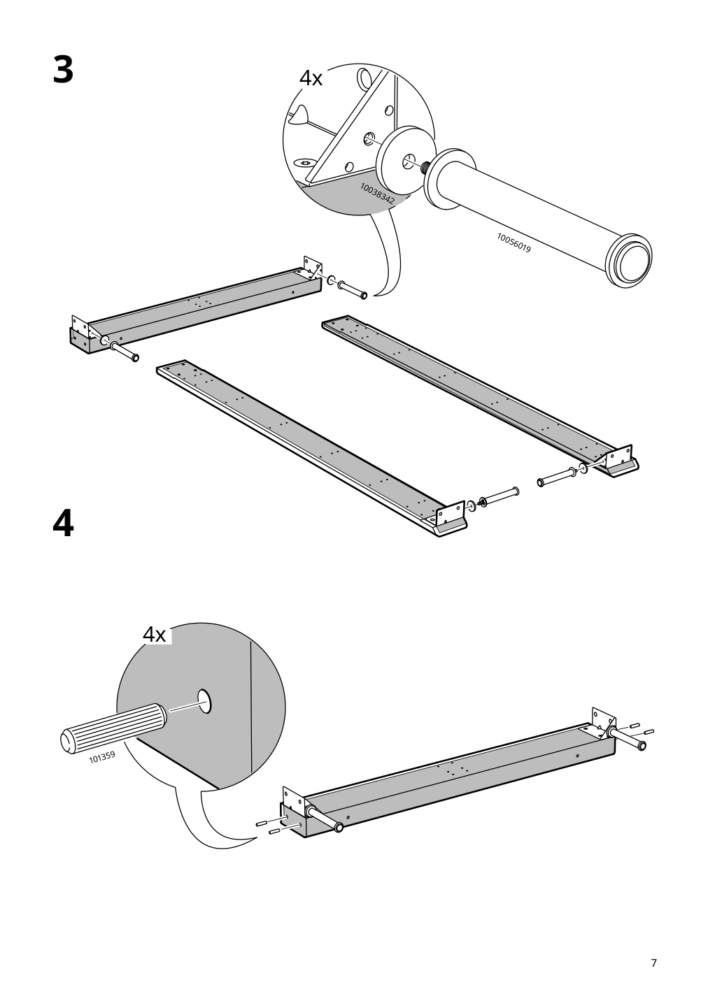 Assembly instructions for IKEA Vadheim upholstered bed frame gunnared light green | Page 7 - IKEA VADHEIM upholstered bed frame 104.656.59