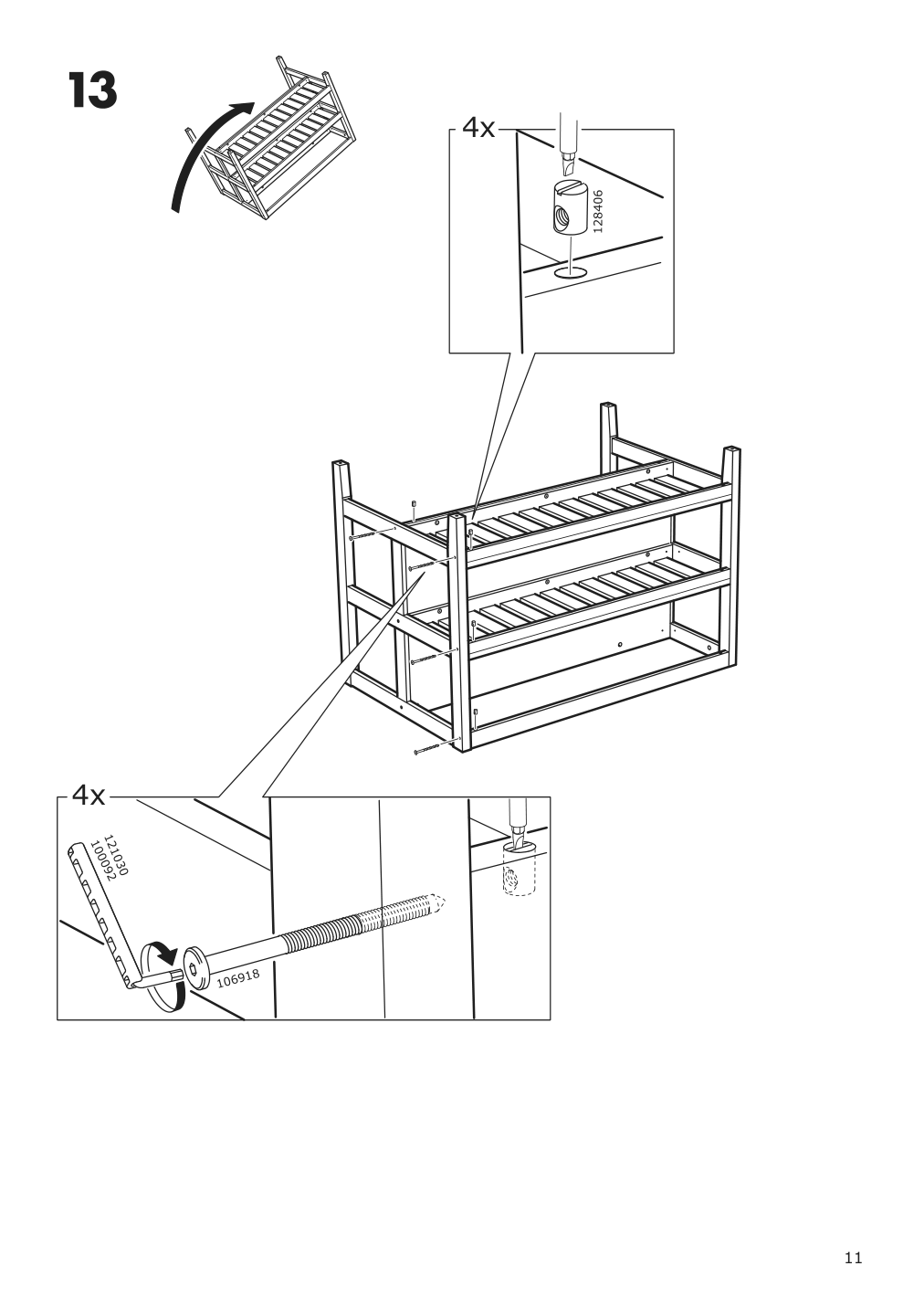 Assembly instructions for IKEA Vadholma kitchen island black oak | Page 11 - IKEA VADHOLMA kitchen island 203.591.54