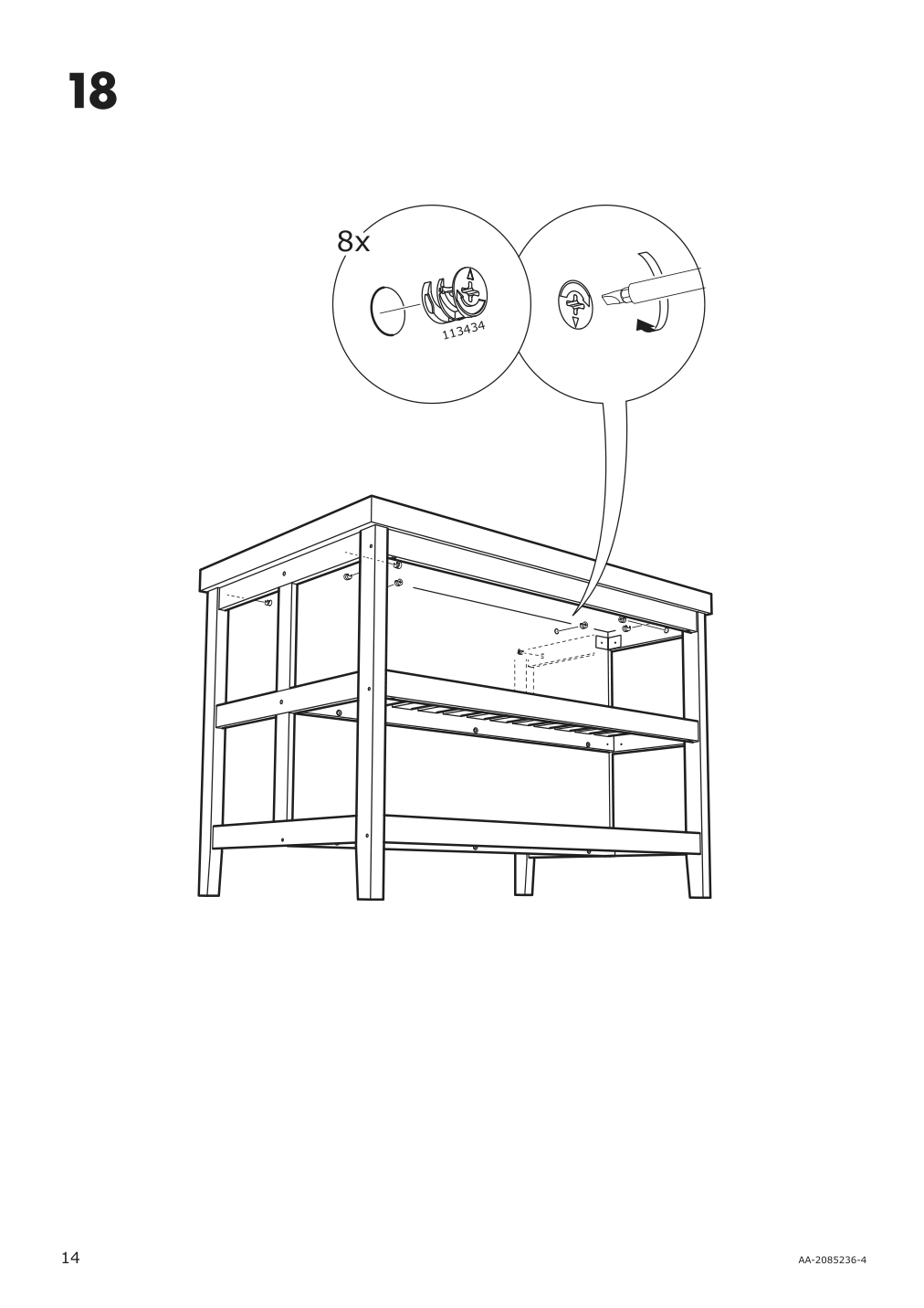 Assembly instructions for IKEA Vadholma kitchen island black oak | Page 14 - IKEA VADHOLMA kitchen island 203.591.54