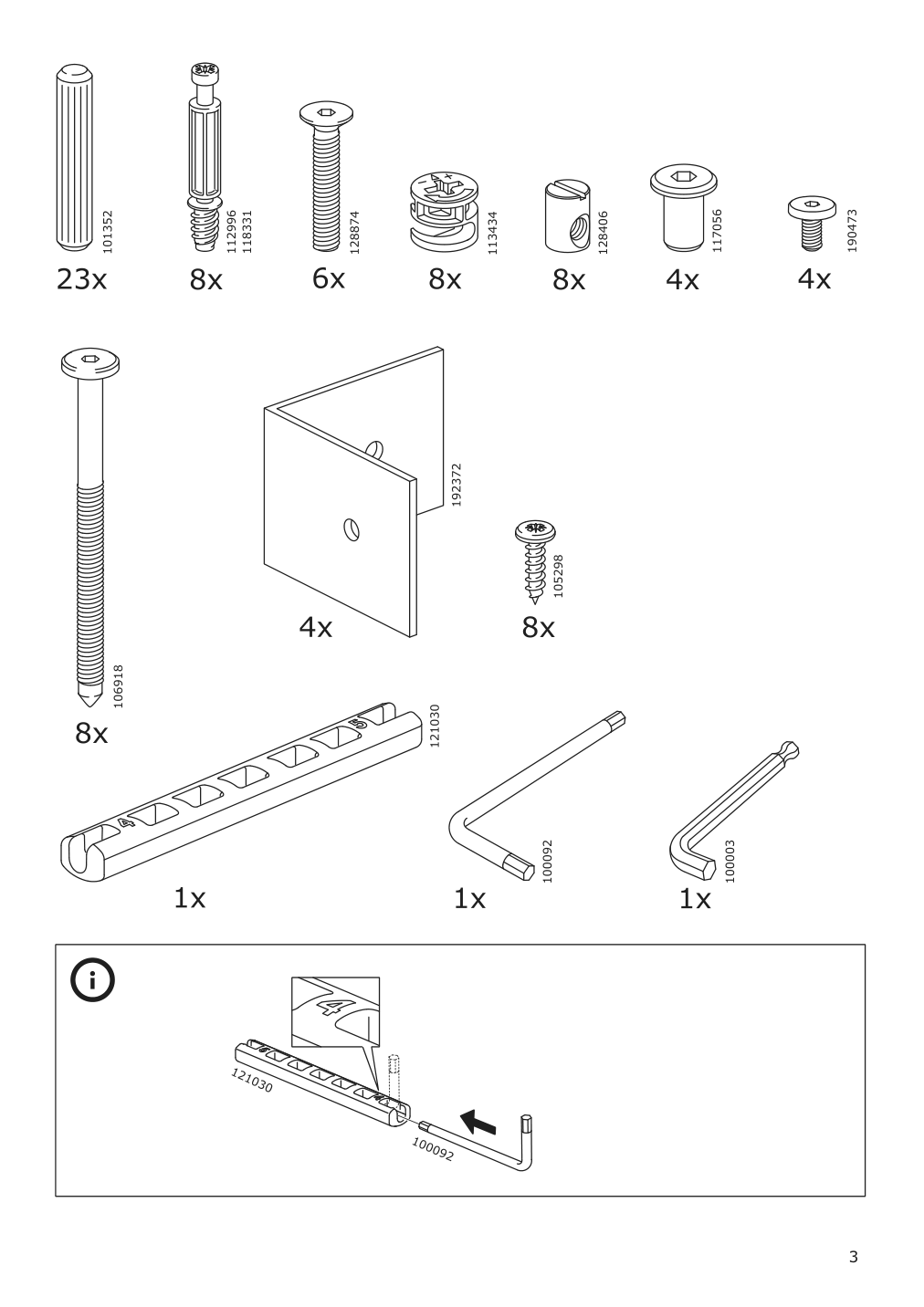 Assembly instructions for IKEA Vadholma kitchen island black oak | Page 3 - IKEA VADHOLMA kitchen island 203.591.54