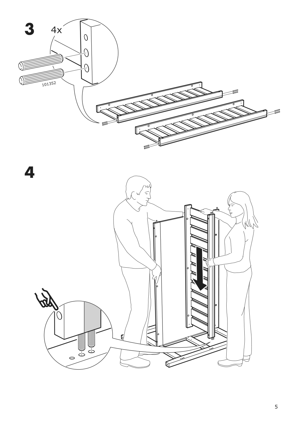 Assembly instructions for IKEA Vadholma kitchen island black oak | Page 5 - IKEA VADHOLMA kitchen island 203.591.54