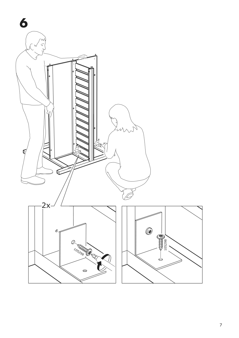 Assembly instructions for IKEA Vadholma kitchen island black oak | Page 7 - IKEA VADHOLMA kitchen island 203.591.54