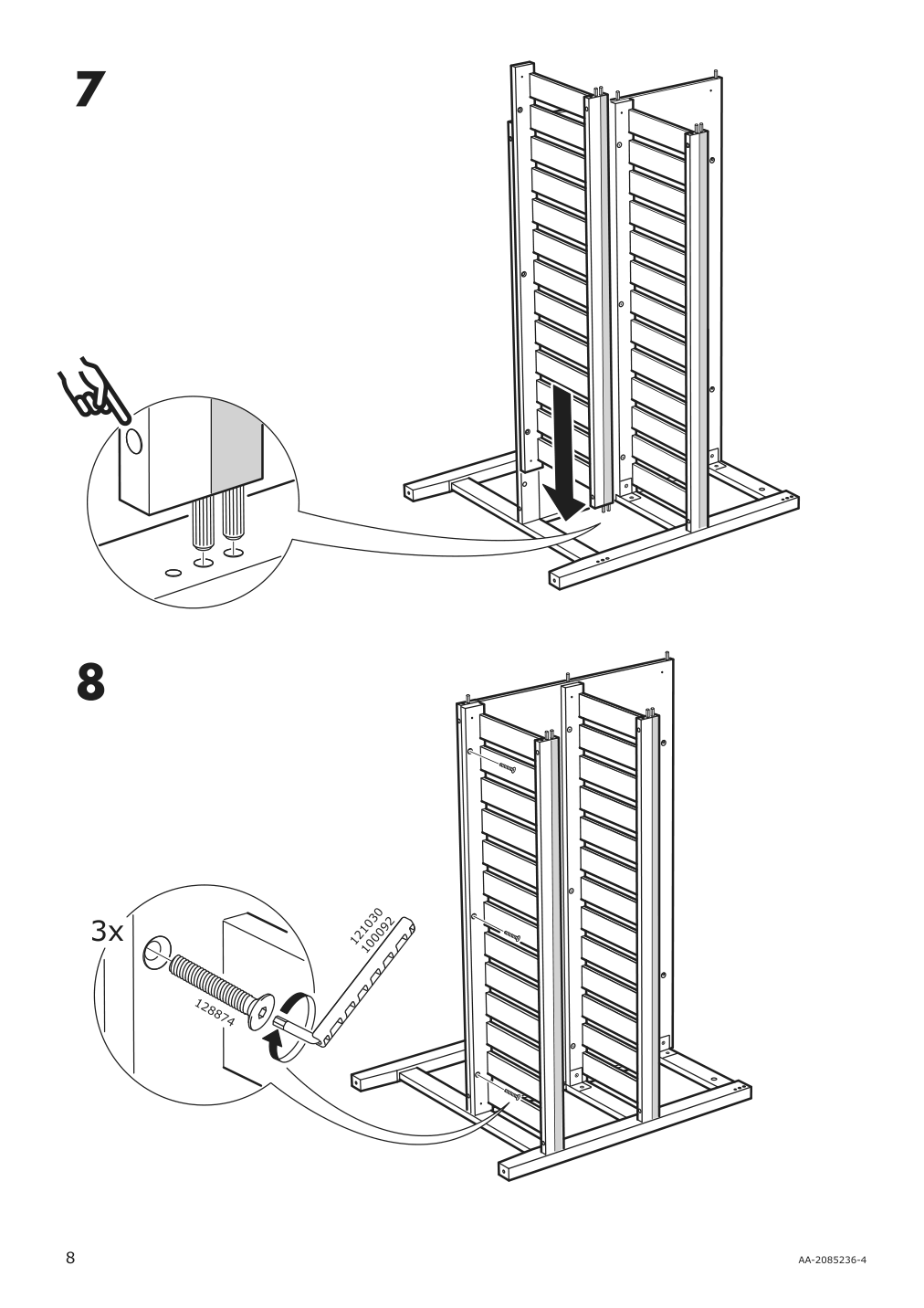 Assembly instructions for IKEA Vadholma kitchen island black oak | Page 8 - IKEA VADHOLMA kitchen island 203.591.54