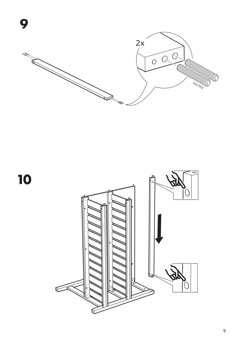 Assembly instructions for IKEA Vadholma kitchen island black oak | Page 9 - IKEA VADHOLMA kitchen island 203.591.54