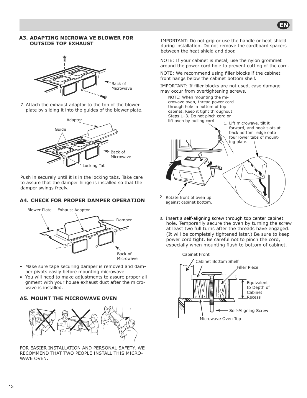 Assembly instructions for IKEA Vaelskapt over the range microwave stainless steel | Page 14 - IKEA VÄLSKAPT Over-the-range microwave 605.153.03