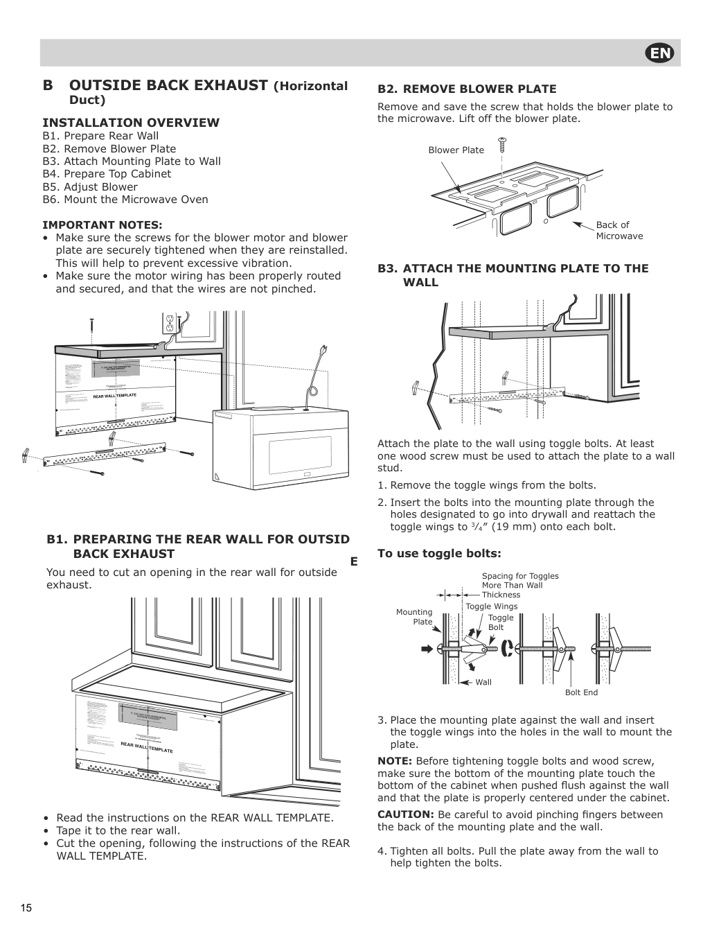 Assembly instructions for IKEA Vaelskapt over the range microwave stainless steel | Page 16 - IKEA VÄLSKAPT Over-the-range microwave 605.153.03