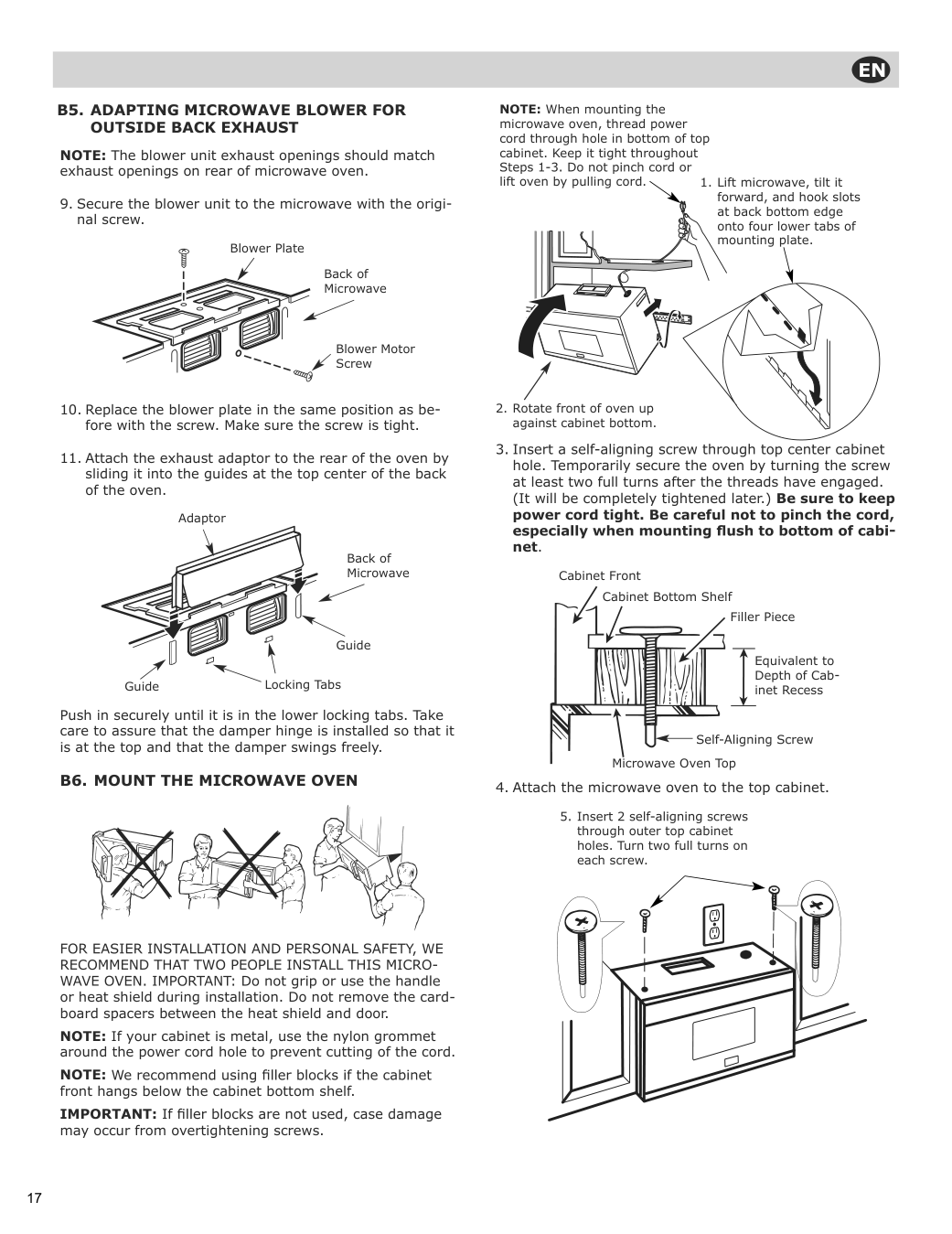 Assembly instructions for IKEA Vaelskapt over the range microwave stainless steel | Page 18 - IKEA VÄLSKAPT Over-the-range microwave 605.153.03