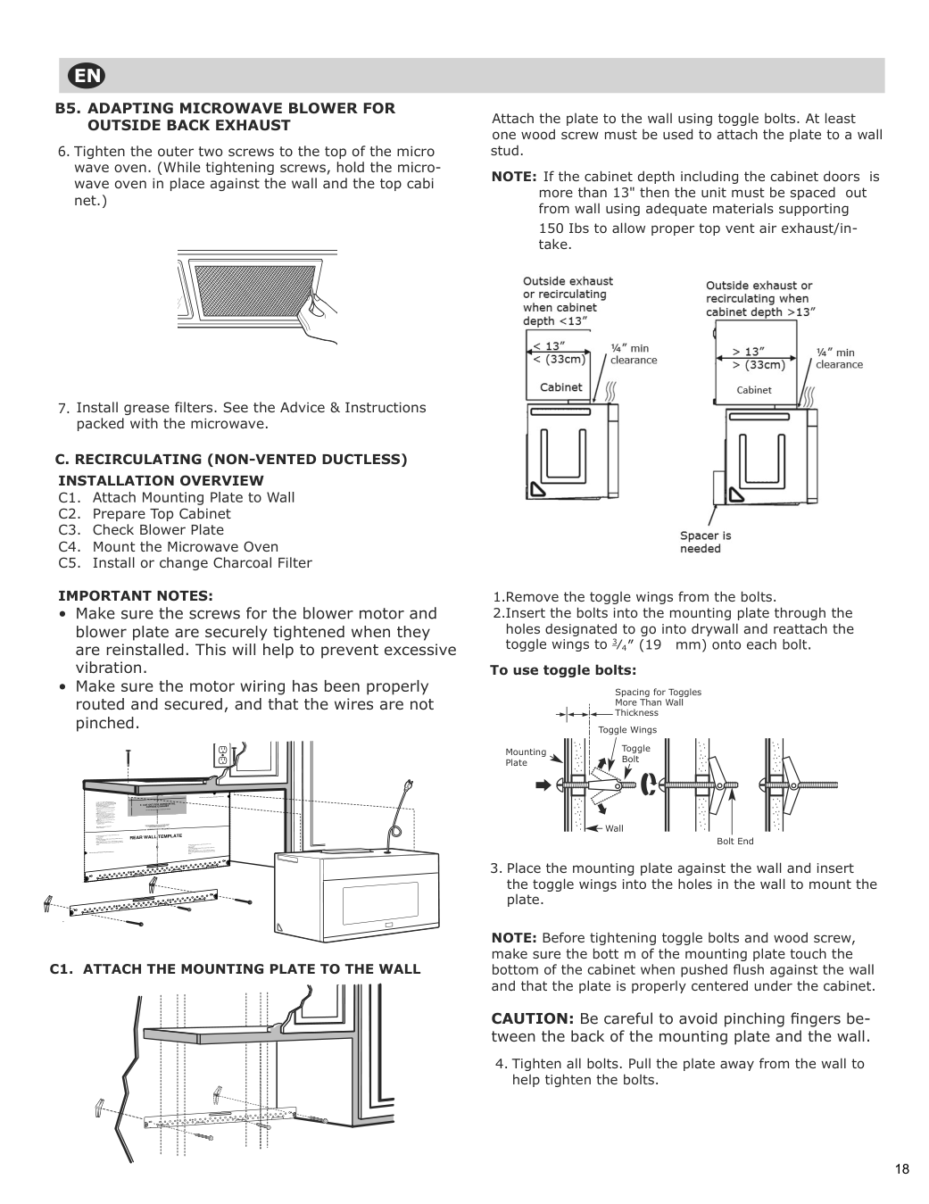 Assembly instructions for IKEA Vaelskapt over the range microwave stainless steel | Page 19 - IKEA VÄLSKAPT Over-the-range microwave 605.153.03