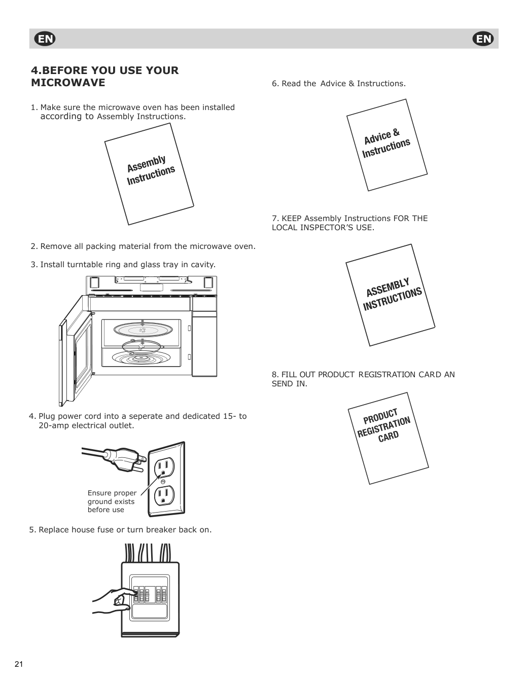 Assembly instructions for IKEA Vaelskapt over the range microwave stainless steel | Page 22 - IKEA VÄLSKAPT Over-the-range microwave 605.153.03