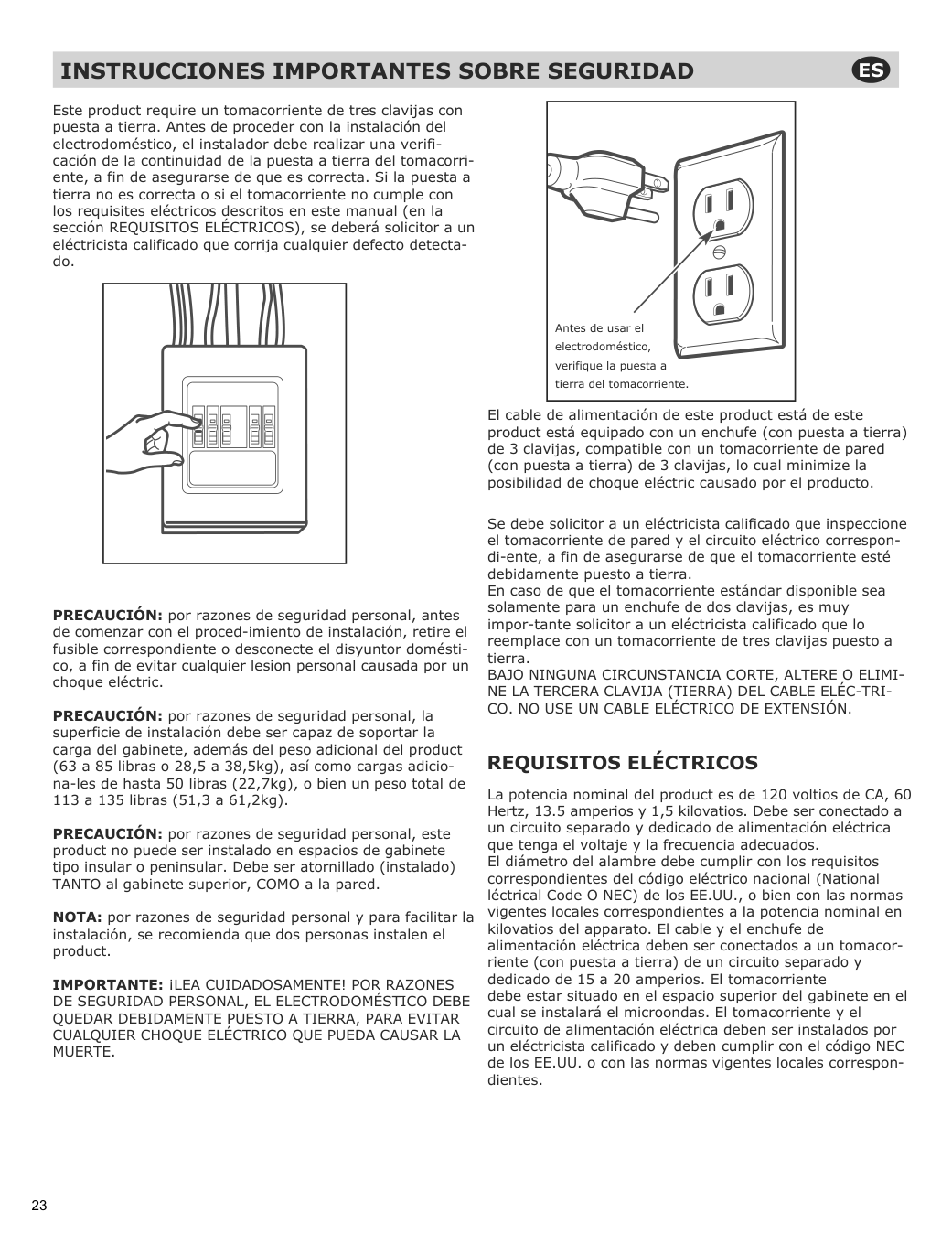 Assembly instructions for IKEA Vaelskapt over the range microwave stainless steel | Page 24 - IKEA VÄLSKAPT Over-the-range microwave 605.153.03