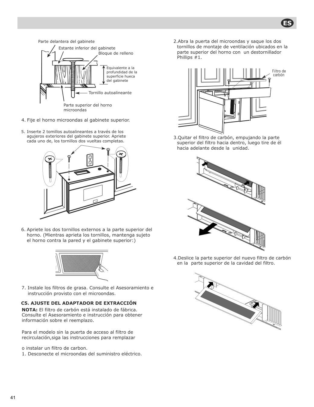 Assembly instructions for IKEA Vaelskapt over the range microwave stainless steel | Page 42 - IKEA VÄLSKAPT Over-the-range microwave 605.153.03