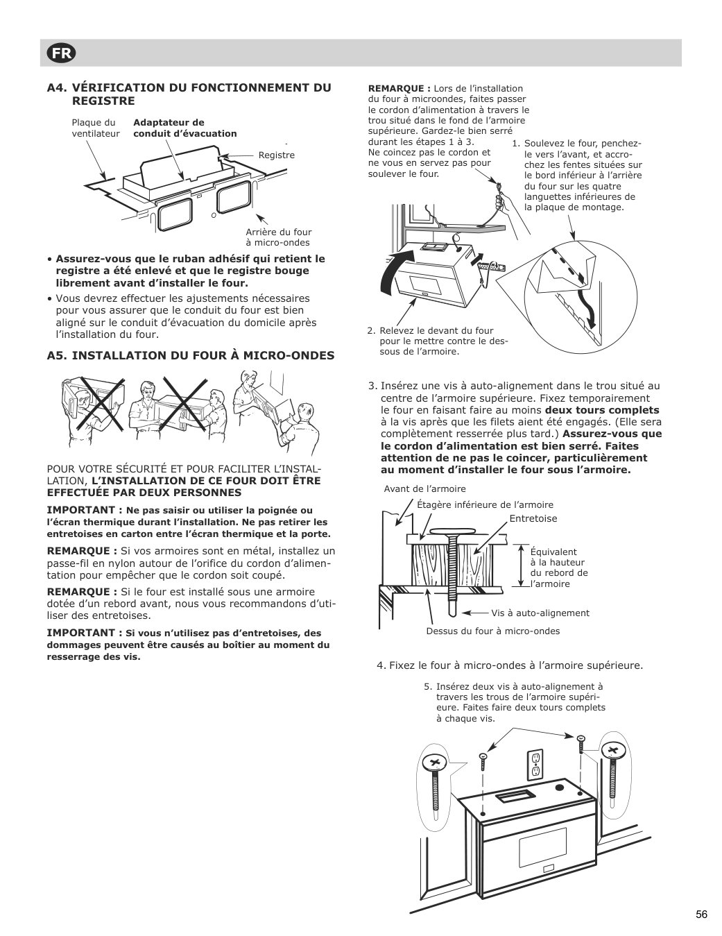 Assembly instructions for IKEA Vaelskapt over the range microwave stainless steel | Page 57 - IKEA VÄLSKAPT Over-the-range microwave 605.153.03