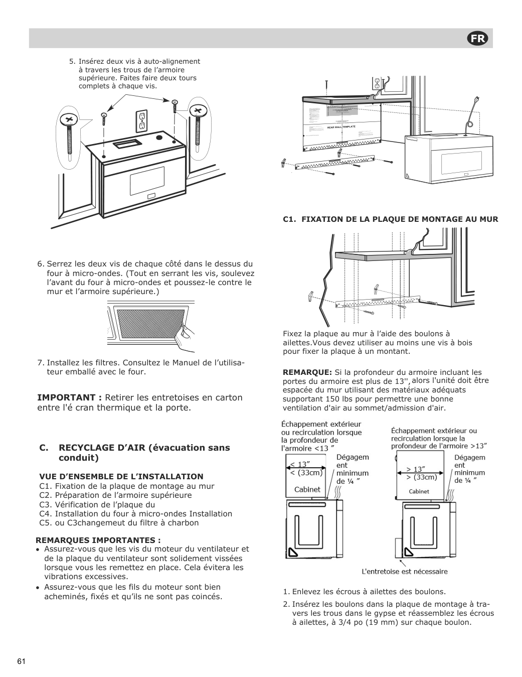 Assembly instructions for IKEA Vaelskapt over the range microwave stainless steel | Page 62 - IKEA VÄLSKAPT Over-the-range microwave 605.153.03